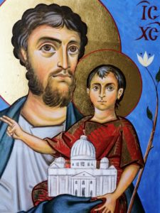 Saint Joseph, Protector of the Church - Lisa Abbott Sacred icons