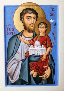 Saint Joseph, Protector of the Church - Lisa Abbott Sacred icons